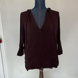 Loft outlet lounge size xs burgundy hoodie